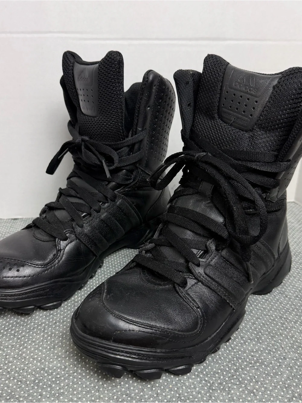 adidas Black High-Top Tactical Leather Boots
